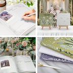 Embroidered Wedding Guest Book—The Perfect Polaroid Guest Book for Wedding Receptions， Birthdays, Baby Showers, and Special Events with 3 Photo Corner Stickers+ 3 DIY pens+1 Diamond Pen(Cream) - Image 6