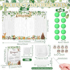 Ctosree 31 Pieces Woodland Animal Baby Shower Diaper Game 1 Diaper Baby Shower Game Board 7 Diapers 10 Plastic Balls 1 Organza Bag for Bridal Games Boy Girl - Image 3