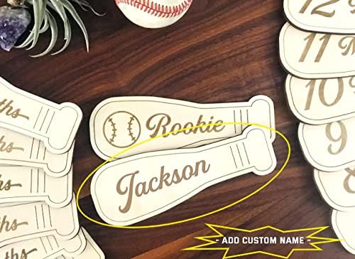 'Rookie' Monthly Baby Milestone Cards - Customizable Milestone Cards - Personalized Baby Name Option - Ideal Baby Gift - Unique Baby Milestone Signs for Photos - Image 3
