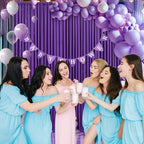 10 x 7 Feet Purple Backdrop Curtain for Partie, Background Curtains for Photoshoot, Birthday, Wedding, Halloween, Thanksgiving, Christmas Day, New Year Party Decorations 5Ft x 7Ft, 2 Panels - Image 5