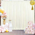 20x10ft Ivory Backdrop Curtain for Wedding Parties Wrinkle Free Fabric Ivory Drapes Backdrop Decoration for Baby Shower Birthday Photography Decoration 4 Panels, 5ft x 10ft - Image 4