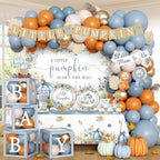 276Pcs Little Pumpkin Baby Shower Decorations for Boy by Dydamud
