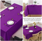 4 Pack Square Table Cloth 52x52 Inch Purple Tablecloth Machine Washable Fabric Polyester Table Cover for Dining, Buffet Parties, Picnic, Events, Weddings and Restaurants（Purple） - Image 5