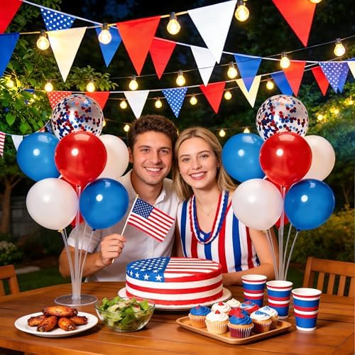 JOYYPOP Bundle of 10ft Wide & 9ft Tall Adjustable Balloon Arch Stand and 4th of July Balloon Centerpieces for Tables - Image 6