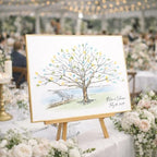 Thumbprint Tree Guestbook Alternative Guest Book with Sailboats for Weddings, Birthdays, Retirement - Image 5
