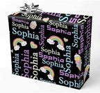 AOFUN Wrapping Paper Roll with Printed Name Personalized Christmas Gift Holiday Gift For Couples Mens Birthday Wrapping Paper 5 Rolls 58" x 23" by Unknown