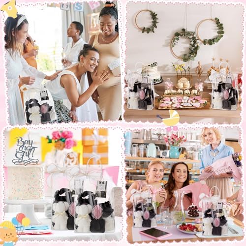 Aliceset 92 Pcs Baby Shower Prizes for Game Party Winners Baby Shower Favors Gifts Includes Hair & Beauty Accessories Jewelry Box with Gift Bag for Gender Revealed Wedding Bridal Party Favors(Black) - Image 6
