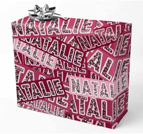 AOFUN Custom Name Gift Wrapping Paper Personalized Logo Gift Unique Wrapping Paper for Boys Girls Men Women Custom Gift Tissue Paper 5 Rolls 58" x 23" by Unknown