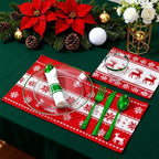 SUT 175 Pcs Green and Clear Plastic Dinnerware Set for 25 Guests, Include: 25 Dinner Plates, 25 Dessert Plates, 25 Pre Rolled Napkins With Silverware, 25 Cups, Disposable Plates for Party - Image 4