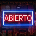 ABIERTO Spanish Open Neon Sign, 5V USB Home Lighting, Modern Decor, Stylish Lighting, Business Open Sign for Bar Restaurant Coffee Salon Store by GSHIXIN