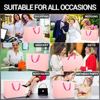 EUSOAR Extra Large Pink Gifts Wrap Bags, 30 Pack 16x6x12 inches Shopping Bags with Handles Bulk, Retail Wrapping Bags for Wedding, Craft Grocery, Boutique, Party Favor, Business - Image 5