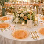 DaYammi 175PCS Clear Orange Plastic Dinnerware Set for 25 Guests - Image 4