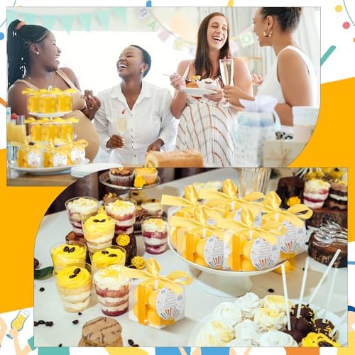 MTLEE 24 Sets Yellow Baby Shower Party Favors Small Bubble Candle - Image 4