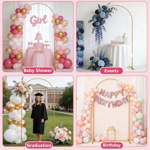 7.2FT Arch Backdrop Stand,Balloon Arch Stand Wedding Back Drop Arch Stand - Image 6