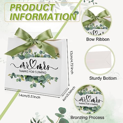 Seajan 60 Pcs Wedding Favor Bags with Ribbon, Thank You Gift Bags Party - Image 2