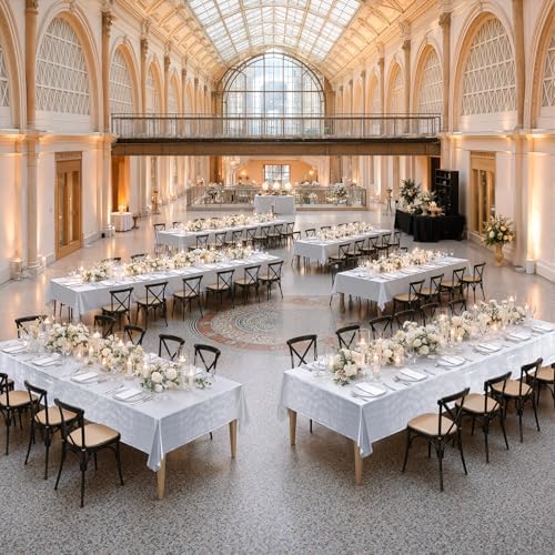 4 Pack Sequin Silver Tablecloth 60x102inch Waterproof Glitter Table Cloth for Rectangle Tables, Shimmer Table Cover for Birthday Wedding Party Holiday Baby Shower Christmas Decoration - Image 3