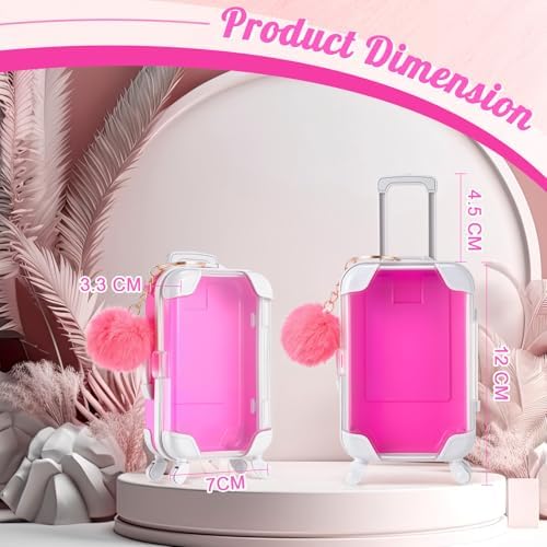 VioraWhite 50 Pcs Mini Suitcase Empty Box and Plush Ball Set, Multicolor - Image 2
