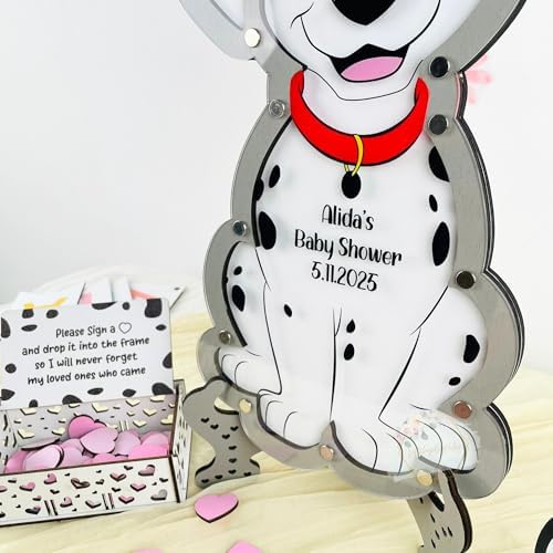 Dog Baby Shower Guest Book Alternative, Personalized Puppy Sign-in Board - Image 5
