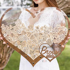 2B1WEDDING Rustic Wedding Guest Book Alternative with Wooden Hearts - Image 6