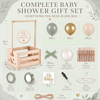 Wooden Baby Shower Crate Closet with Hanger and Rack - Image 2