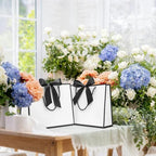 QIELSER Large Black and White Gift Bags with Handles and Ribbon, 12.5x4.5x10 Inch Paper Bags with Tissue Paper for Wedding, Bridesmaid, Baby Shower, Birthday, Holiday Party Gifts (24) - Image 6