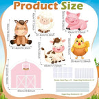6 Pcs Large Farm Animal Cardboard Cutouts Party Decoration - Image 3