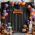 10x10ft Black Backdrop Curtains for Wedding Parties Wrinkle Free Black Curtains Photo Backdrop Drapes for Photography Birthday Baby Shower Soft Fabric Party Backgournd for Photoshoot 5x10ft, 2 Panels - Image 7
