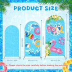 3 Pcs Pool Party Arch Backdrop Stand Cover Summer Pool Hawaiian Theme Cover - Image 2