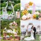 SuuWoee Wedding Arch Backdrop Stand Set of 2 With Beige Cover (7.2FT+6FT) - Image 7