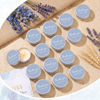 MTLEE 50 Pcs Haze Blue Wedding Thank You Candles Gifts for Guests, Bridal Shower Baby Shower Favors, 1 oz Mini Blue Lavender Scented Soy Wax Candles Tin Bulk for Birthday Aromatherapy Party Favors - Image 2
