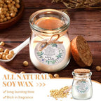 Threlaco 20 Pcs Leaf Baby Shower Favor Candle Glass Jar - Image 3