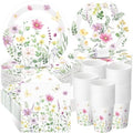 Wildflower Party Decorations, Paper Plates Napkins Cups Serve 50,Watercolor by Ziliny
