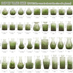 Set of 36 Glass Bud Vases Small Flower Vases for Centerpieces(Green) - Image 2