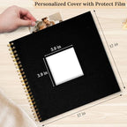 12"x12" Scrapbook Photo Album Linen Cover 40 Sheets 80 Pages White Paper - Image 2