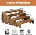 4 Set Wood Display Risers, Stackable Cupcake Stand for Party Dessert Table - Image 3