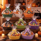 Hoolerry 8 Set Halloween Basket with Handles Cotton Rope Woven 12"x 8" x 5" by Hoolerry