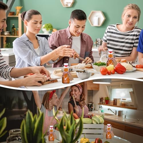 Reallnaive 12 Pack 2 oz Vanilla Extract Bottles Swing Top Glass Bottles - Image 5