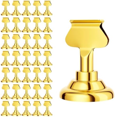 Urban Deco 36 Pieces Table Card Holder Place Card Holders 1.7 inches Gold Steel Card Holders for Photos, Food Signs, Memo Notes, Weddings, Restaurants, Birthdays(Gold 36PK) by UrbanDeco