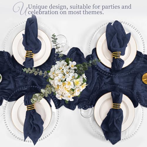 100 Pack Navy Blue Napkins 20x20Inch Cheesecloth Napkins - Image 6