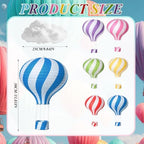 VioraWhite 24 Pcs Hot Air Balloon with Hanging Clouds Classroom Ceiling Decor Hot Air Balloon Clouds for Room Ceiling Hanging Decorations for Classroom Birthday Baby Shower Preschool Kindergarten - Image 2