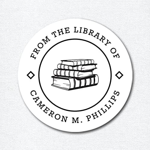 Personalized Book Labels, From the Library of Stickers, Set of 90 stickers 1.5 inch round, Book Stickers - Image 5