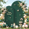 Hunter Green Arch Backdrop Cover Set of 2 Spandex 7.2 and 6ft Arch Covers Stretchy Backdrop Birthday Party Arch Stand Covers for Baby Shower Wedding Bridal Shower Banquet Photo Background Decorations by Suppromo