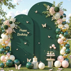 Hunter Green Arch Backdrop Cover Set of 2 Spandex 7.2 and 6ft Arch Covers Stretchy Backdrop Birthday Party Arch Stand Covers for Baby Shower Wedding Bridal Shower Banquet Photo Background Decorations by Suppromo