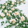 2 PCS 12FT Bendable Flower Garland, Artificial Rose Vine for Home Decor by zhixinyue