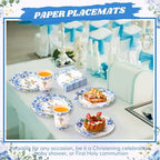 Pickmesh 250 Pcs Blue Baptism Plates Napkins Cups God Bless, Serves 50 - Image 5