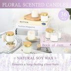 36 Pcs 4 Oz Mason Jar Candles, Lavender Scented Soy Candles Bulk Set for Stress Relief and Relaxation, Great Favors for Wedding, Christmas, Housewarming Gifts (Gold, Lavender, 36) - Image 3