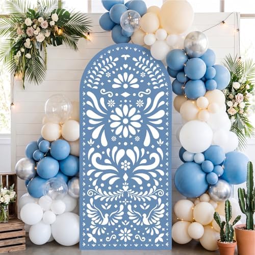 Gerrii 6 ft Cielito Lindo Arch Backdrop, All-in-one Stand up, Blue - Image 5