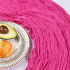 12 Pack 10Ft Hot Pink Cheesecloth Table Runner 23 x 120 Inch - Image 5
