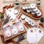 MTLEE 24 Sets Highland Cow Baby Shower Favors for Guest Bulk Including Lavender Scented Candles and Empty Matches Jars with Cork Top Thank You Cards and Organza Bags for Baby Shower Party Souvenir - Image 2