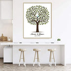 Personalize Wedding Guest Book with Ink Pads Creative Wedding Tree Fingerprint Signature Canvas Painting for Guests Sign-in Unique Gifts for Anniversary -80x120cm - Image 4